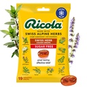 Ricola Sugar Free Swiss Herb Drops, 19 Count, Cough Suppresant & Throat Relieving Drops with Alfully Sourced Menthol, Pleasing Taste for Coghs & Throat Irrity Symptom Relief