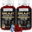 1000 MG Shilajit Gummies, Mitos Shilajit dengan 85 + Trace Mineces, Fulvic Acid, Shilajit for Men & Women, Shilajit Resin, Shilajit Himalaya Organic for Energy, Brain, Immunity, 120 Count