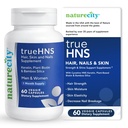 NaturreCity True- HNS Rambut Nails dan Skin Cheriatine Keratin dan Tanaman Berbasis Biotin Vitamin Suplemen 124; Fuller dan lebih kuat Rambut dan Nails 124; Non GMO 124; 60 Feggie Capsules