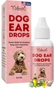 Pembersih Telinga Anjing - Semua Penelusuran Telinga Alami Untuk Infeksi Telinga Anjing - Menghilangkan Odor Yeast, Loosens Wax, Infeksi Pencegahan, Menghindari- Aman, Lembut, Efektif Ear Relief, Dibuat di Amerika Serikat