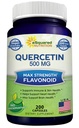 aSquared Nutrition Quercetin 500mg Suplement - 200 Capsules - Quercetin Didrate untuk mendukung Kesehatan Kardiovaskular - Max Powder Kompleks Pil untuk membantu Menimbulkan Immune Respon