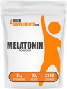 BulkSuplements.com Meltonain Powder - Pure Melonatin, Sleep Aid for Dewasa - Vegan & Gluten Free, 3mg per Serving, 10g (0.35 oz) (Paket 1)