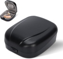 Hearing Aid Case Hard, Pocket Size Waterproof Penyimpanan Kasus untuk Anak-anak, Dewasa, Senior (Hitam)