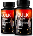 (2 Paket) Bangunan Otot Ekstrim Bolak Lanjutan Formula, Bulk Extreme untuk Lean Muscle Mass for Men, All Natural Muscle Builder, Pill Pria untuk Performance Fisik, Review (120 Capsules)