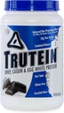 Tubuh Nutrition Trutein High Powder: 45% Whey, 45% Casein, 10% Egg White Protein Shake Mix, Gluten- Free, Sodium Rendah, Powder Protein Karin Rendah untuk Pria & Perempuan, Coklat, 2lb