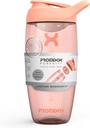 Prox Pursuit Protein Shake Bottle (24 oz) - Silent No-Ball Mixer, Leak- Providence Lid, BPA / BPS & Phthalate- Free ECOZEN - Easy- Clean Shaker Cup for Protein Shakes, Pre & Postout Smoothies