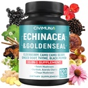 Echinacea Extract Capsules dengan Echinacea, Goldenseal Root, Elderberry dan More - 120 Capsules untuk 4 Bulan Suppply