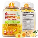 Ginger Chews Gummies for Nausea & Digetical Support, Stomach Relief - Sugar Free with Turmeric & Odorless Balics, Quercetin, Vitamin D3, C, Delicious Digeptical Supplemen, 60Cts (Paket 1)