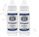 Sel Oxygenator 1 Fl Oz Bottle (Kembungkus 2), Oksigen Liquid Menjatuhkan Suplemen Harian untuk Sistem Imuniune Greater, Melacak Minery dan Acids Atletes Sport