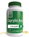 Health Thru Nutrition Caprylic Acid 600mg 200 Softgeels 124; C8 Octanoic Acid from Pure 1g MCT Oil 14; Non-GMO & Soy Free 124; Dukung Digetical Healthy dan Intestinal Health Keto Friendly
