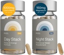 FOCL AM PM Nootropic Functional Supplement for Daytime Focus + Nighttime Recovery 124; AM - Supports Focus Energy Memory Cognitive Performance 124; PM Support Calm Revolful Recorative Sleep, Melonacider- Free