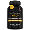 Vitamin NAD Tambahan Vitamin Vitamin Vitamin - NAD + (Nicotinamide Adenine Dinucleotide) untuk Men & Women - Dibuat dengan Pengiriman Lipomal - Dukungan Anti- Aging Sel, Energi, Fokus - 30 Hari Supppply
