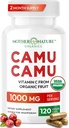 Vitamin C organik dari Camu Camu Capsules 1.000mg, Packed with Natural VIT C, Raw Antioksidants - Imune Supplemen & Anti- Aging for Skin - Powder Organic, Vegan, Non-GMO (120 Count)