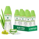 Aloe vera juice (Grape rasa) dengan potongan yang lebih besar dari lidah buaya murni (6 Paket) Tanaman berbasis jus besar untuk dehidrasi dan berisi pulp aloe besar. Hal ini sehat untuk orang dewasa dan anak-anak
