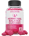 Keseimbangan Hormonal Atlantis untuk Wanita & PMS Relief Gummies - Melelehkan Kram, Bloating, Mood Swings, Hot Flashes & Night Sweats - Cranberry, Dong Quai & Chasteberry Menimp Relief