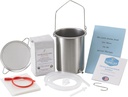 "PureLife Coffee Betma Kit- Made in USA - All You Need Kit - 2 Qt USA Stainless Steel Neema Bucket - Lab Testing Genemanis - Mold, Fungus, Mycootoxin Free - 1 Pound - Coffee Strainer