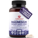 Triple Complex Magnesium Suplement - Fast- Acting Magnesium Complex Suplement with Glycinate, Citrate & Malate for Relaxation, Sleep & Well-Being - Natural, Vegan, Non-GMO Capsules (300mg)