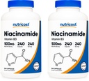Nutricost Niacinamide (Vitamin B3) 500mg, 240 Capsules (2 Botol)