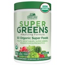 Country Farms Organic Super Greens Natural Flavor, 50 Organic Super Foods, Packed with Fiber, USDA Organic Drink Mix, Fruits, Vegetable, Mushrooms & Prograles, Supports Energy, 6g Fiber