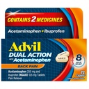 Advil Dual Action Back Pain Caplets Delivers 250mg Ibuprofen dan 500mg Acetaminophen Per Dose untuk 8 Hours of Back Pain Relief - 72 Count