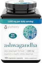 Suplemen Ashwagandha Generik Organik KSM-66 Ashwagandha Vegetarian Tambahan 180 Kapsul, 100mg per Daily Serving, Bantuan Mendukung Respon Manajemen Stress sehat, Hapus