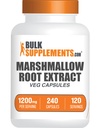 BulkSuplements.com Marshmallow Root Extract Capsules - Herbal Suplemen, Marhmallow Root 1200mg - Gluten Bebas, 2 Capsules per Serving, 240 Count (Pack of 1)