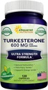 Ajuga Turkestanica Extract Powder - Turkesteron Suplemen 600mg - 120 Capsules - Ajuga Turkestanica Extract Pills - Turksterone Supplemen Kompleks - Formulasi Alam