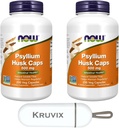 Sekarang Makanan Suplemen, Psyllium Husk Caps 500 mg 124; Proyek No-GMO Diverifikasi, Natural Soluble Fiber, Intestinal Kesehatan *; 124; 200 Veg Capsules - Paket 2 dengan Pill Organizer