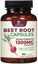Beet Root Capsules 1300mg - Ekstra Kekuatan Busi Beetroot Merah - Mendukung Produksi Nitric Oxide, Kesehatan Jantung & Natural Energy - Non-GMO, Vegan, Gluten Free - 60 Veval Capsules