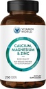 Vitamin World Calcium Magnesium Zinc "Promoses Bone Health 250 Caplet berlapis
