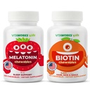 Anak-anak Melonatin 1mg Chewables + Biotin 5000mcg Bundle Chewables