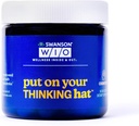 Swanson WIO Put on Your Thinking hat Brain Health, concentration, Better Focus, Ginkgo Biloba + Neurofactor Coffee Fruit, Vegan, Non-GMO, Wellness, 30 Veggie Capsules (30- Day Supply)