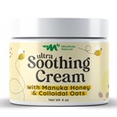 Ultra Sootthing Colloidal Oatmeal Cream dengan Manuka Honey - Eczema Cream untuk Anak dan Dewasa - Steroid Free Anti Itch Lotion untuk Dry & Itchy Skin Relief dengan Ingredisasi Natural and Organik