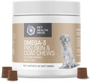 Omega Bites for Dogs - Chelable Fish Oil Suplemen dengan Omega 3 Fatty Acids dan Vitamin E untuk Kesehatan Gabungan dan Kulit & Coat Kesehatan - 60 Count
