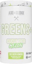 Axe & Sledge Greens + Superfood Powder 124; Greens Juice, Progrance, Digetical Enzymes, Ashwagandha, Coconut Water Powder 124; Alami Flavored & Sweetened, 30 Pelayan, Plus V2 Mentimun Melon