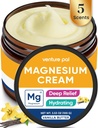 Venture Pal Magnesium Lotion, Topical Magnesium Cream for Sleam, Leg Cramps & Pain, Muscle Relaxation, Calm, Moisturizing Suplemen dengan Coconut Oil, Shea Butter & Hyaluronic Acid, Aman untuk Anak-anak