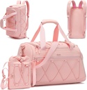 Ransel olahraga Wanita Merah Muda 40-L dengan Toko Sepatu - Carry On Weekerder Overnight Bag
