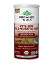 Organic INDIA Psyllium Husk Powder - Pra & Probiotic Fiber Suplement, Organik Psyllium Husber Suplemen dengan Whole Psyllium Husk, USDA Certifikasi Organik, Vegan, Gluten Free-Cinnamon, 10 Oz