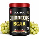 ALLMAX Nutrection AMINOCORE BCAA Powder, 8.18 Grams of Acids Amino, Intra dan Post Workout Recovery Drink, Gluten Free, White Grape, 315 g