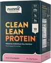 Nuzest - Pea Protein Powder - Lean Protein Clean, Premium Vegan Plant Based Protein Powder, Dairy Free, Gluten Free, GMO Free, Protein Shake, Wild Strawberry, 0.9 oz, (Paket 10)