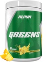 Alpha Suppply - Alpha Greens Suplemen 124; Fruit & Vegetable Superfood Powder 124; Lebih dari 40 Tanaman Alam Berdasarkan Ingredile 124; Prebiotic Digetives Dukungan Blend - 30 Servings (Pineapple)
