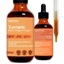 Turmeric 3-in- 1 Ekstrak Cair - Curcumin & Ginger, Black Pepper