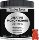 Creatine Monohydrate Gummies for Men & Women 5g, Sugar Free Chewable Creatine for Muscle Gain, ATP Energy, Muscle Recovery, Brain Health, Gluten Free, Non-GMO, 99% Absorbed, 30 Servis