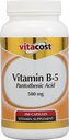Vitacost Vitamin B5 Panthenic Acid - 500 mg - 200 Kapsul