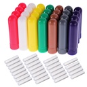eBoot 28 Sets Estimate Oil Aromaterapi Nasal Inhalers Tubes Refilable Inhaler Stick, 7 Warna, dengan Wicks