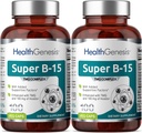 Super B-15 100 Vcaps 2 Pack - NiacinCalcium Choline Inositol DMG TMG - Mendukung Tingkat Energi Oksigen Sehat