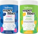 Bellway Super Fiber Powder + Fruit, Sugar Free Organic Psyllium Husk Powder Suplement for Regularitas, Bloating Relief & Gut Health, Non-GMO, Mixed Berry & Lemon Lime