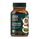 Gaia Herbs Cordyceps Mushroom - Suplemen Dukungan Energi Untuk Daya Pengpenyediaan, Endurance, dan Stamina - dengan Mashroom Cordyceps Organik - 40 Vegan Liquid Phyto- Kapsul (Persediaan 40 Hari)