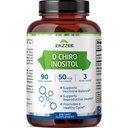 Zazzee D-Chiro-Inositol, 50 mg per Capsule, 90 Vegan Capsules, Ideal Dosage untuk 40: 1 Rasio dengan Myo- Inositol, 3 Bulan Suppply, 100% Vegetarian, Non-GMO