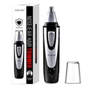 Ear and Nose Hair Rimmer Clipper - 2025 Profesional Painless Eyebrow & Facal Hair Trimmer for Men Women, Battery- Operated Trimer with IPX7 Waterproof, Dual Edge Blades for Easy Cleansing Black